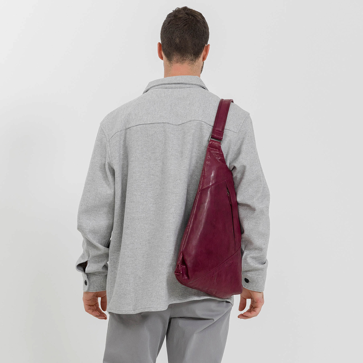 Рюкзак Dr.Koffer из натуральной кожи бордовый