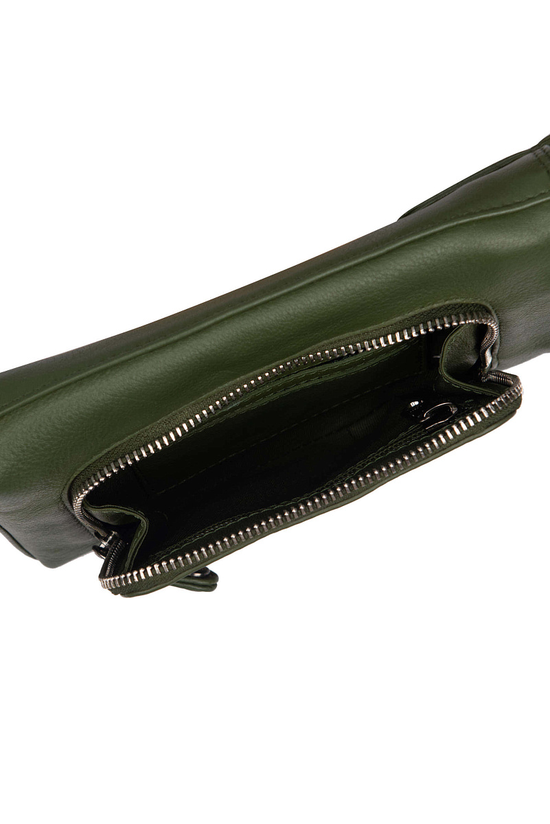 Сумка через плечо Dr.Koffer из натуральной кожи зеленая