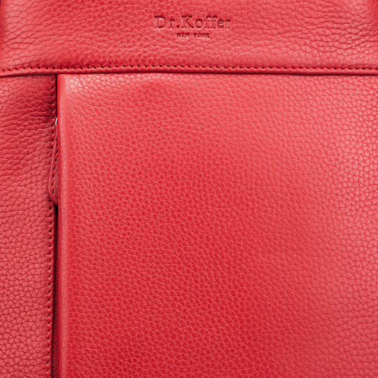 Рюкзак Dr.Koffer из натуральной кожи красный