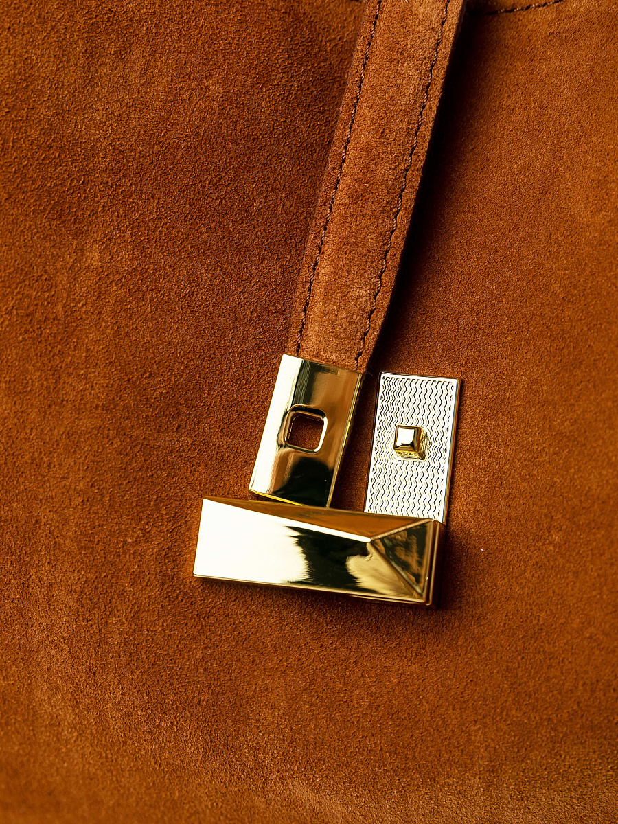 Женская сумка Dr.Koffer из натуральной кожи рыже-коричневая