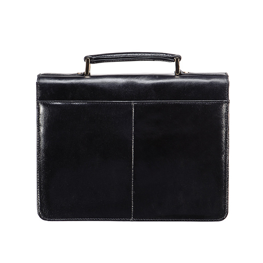 Портфель Dr.Koffer из натуральной кожи черный