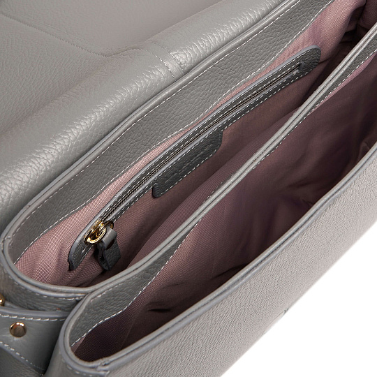 Женская сумка  Dr. Koffer из натуральной кожи серая