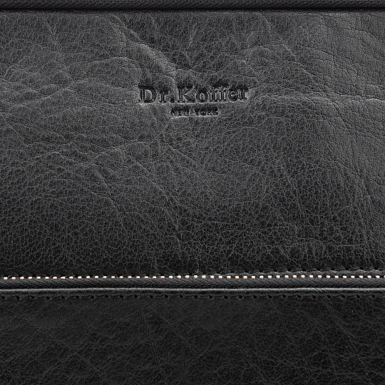 Деловая сумка Dr. Koffer из натуральной кожи черная