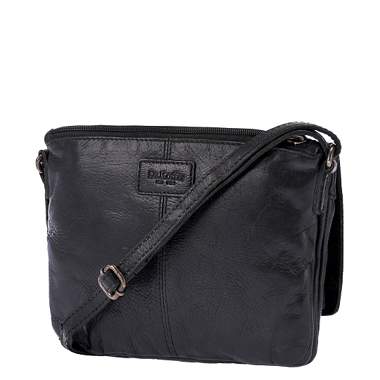 Сумка через плечо Dr.Koffer из натуральной кожи черная