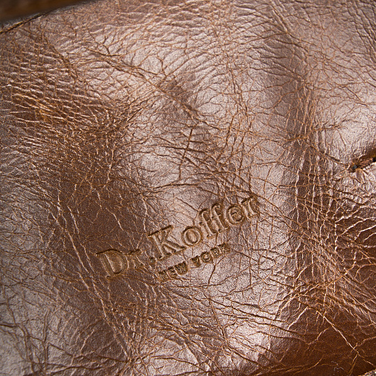 Дорожная сумка Dr.Koffer из натуральной кожи коричневая