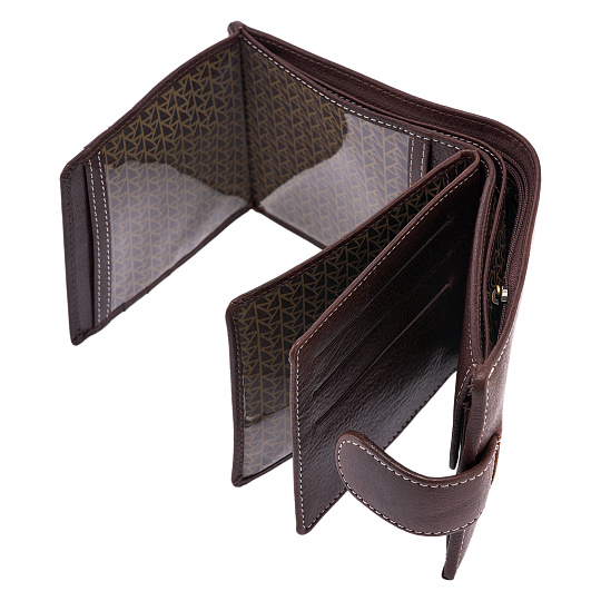 Портмоне Dr.Koffer из натуральной кожи коричневое