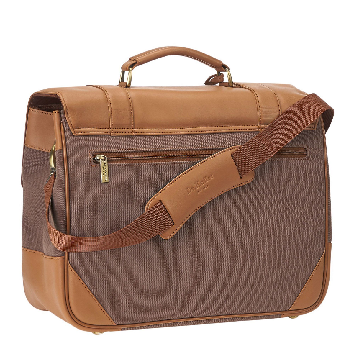 Сумка дорожная Dr.Koffer из натуральной кожи коричневая
