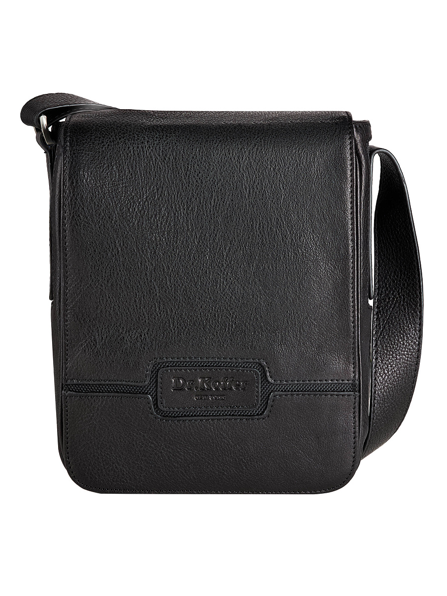 Сумка через плечо Dr.Koffer из натуральной кожи черная