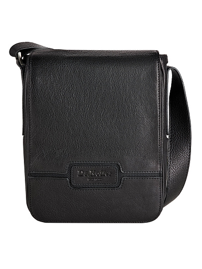 Сумка через плечо Dr.Koffer из натуральной кожи черная