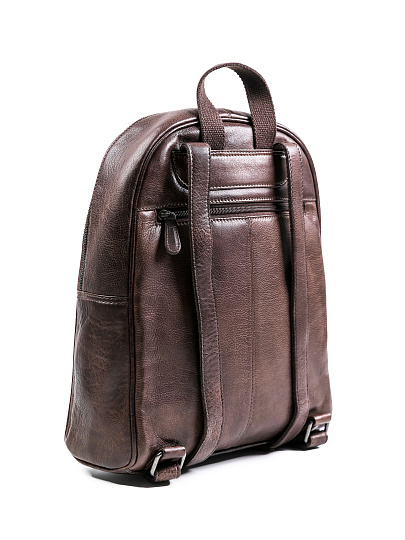 Рюкзак Dr.Koffer из натуральной кожи темно-коричневый