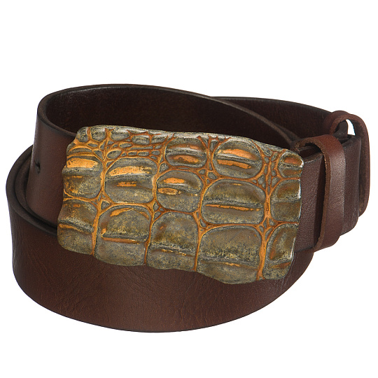 Ремень Dr. Koffer из натуральной кожи коричневый