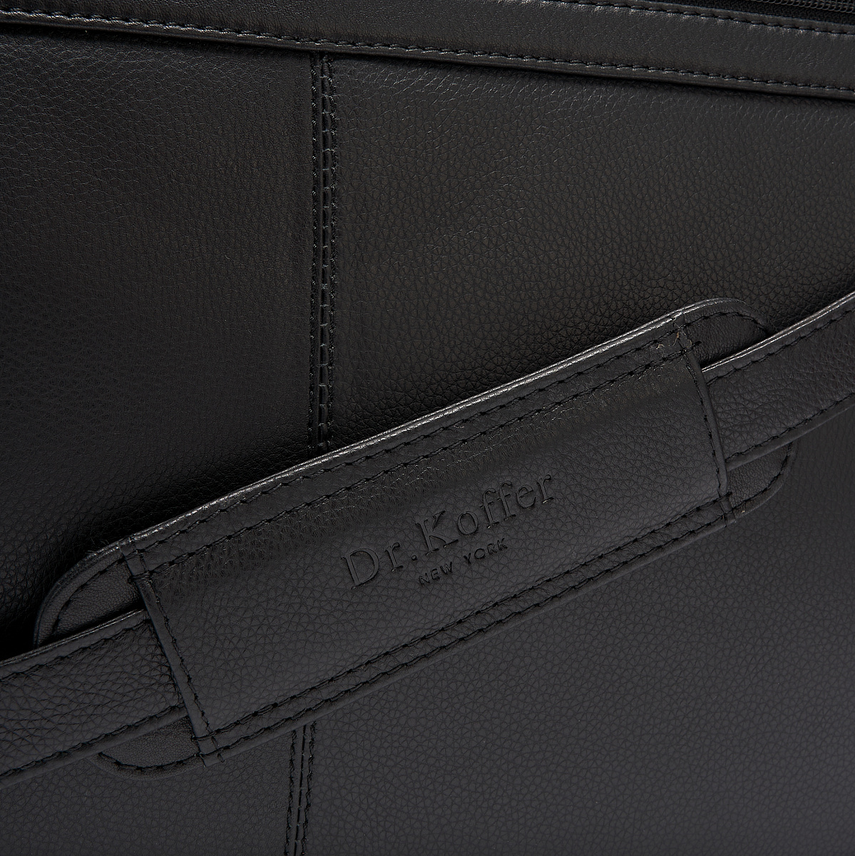 Портфель Dr.Koffer из натуральной кожи черный