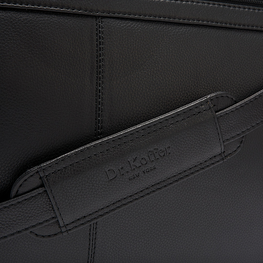 Портфель Dr.Koffer из натуральной кожи черный