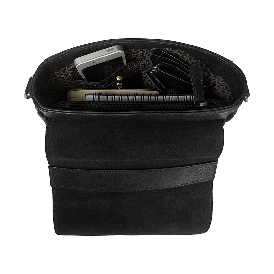 Сумка через плечо Dr.Koffer из натуральной кожи черная