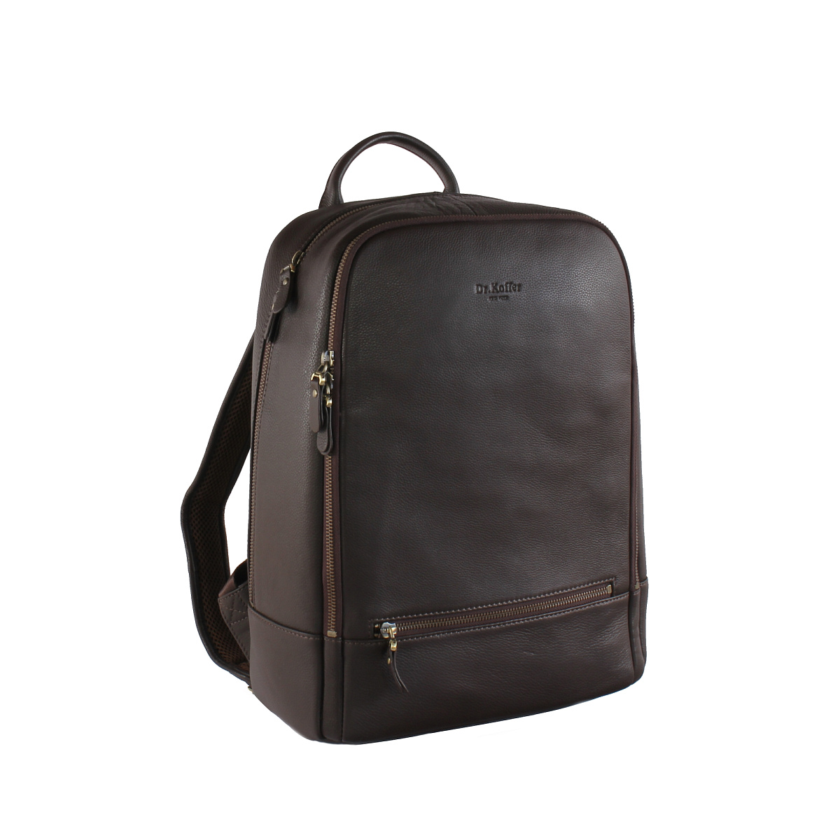 Рюкзак Dr.Koffer из натуральной кожи темно-коричневый