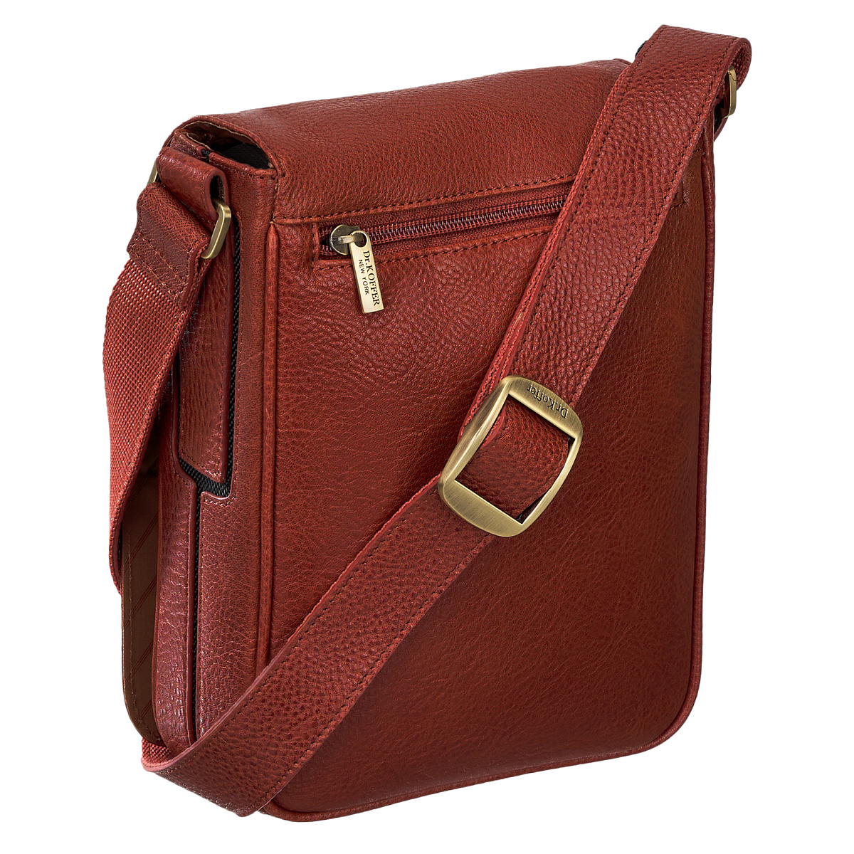 Сумка через плечо Dr.Koffer из натуральной кожи коричневая