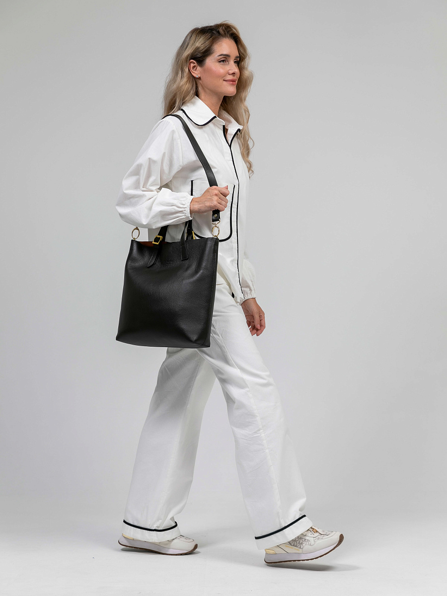 Женская сумка Dr.Koffer из натуральной кожи темно-коричневая