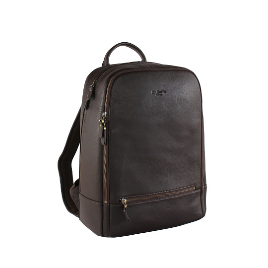 Рюкзак Dr.Koffer из натуральной кожи темно-коричневый