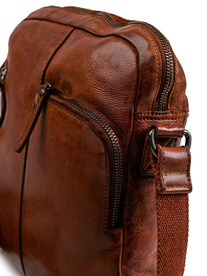 Сумка через плечо Dr.Koffer из натуральной кожи коричневая