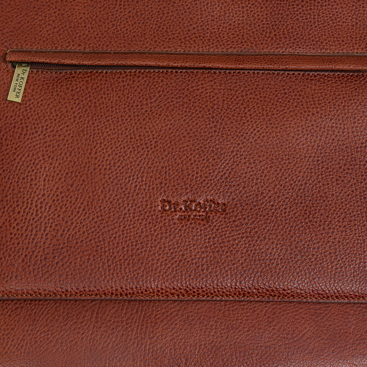 Деловая сумка Dr.Koffer из натуральной кожи коричневая