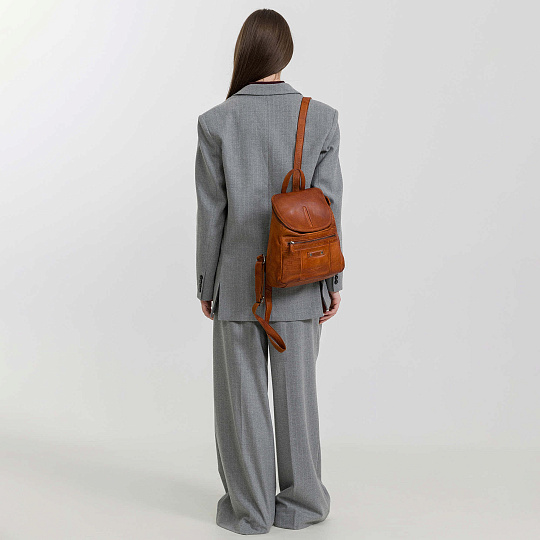 Рюкзак Dr.Koffer из натуральной кожи светло-коричневый