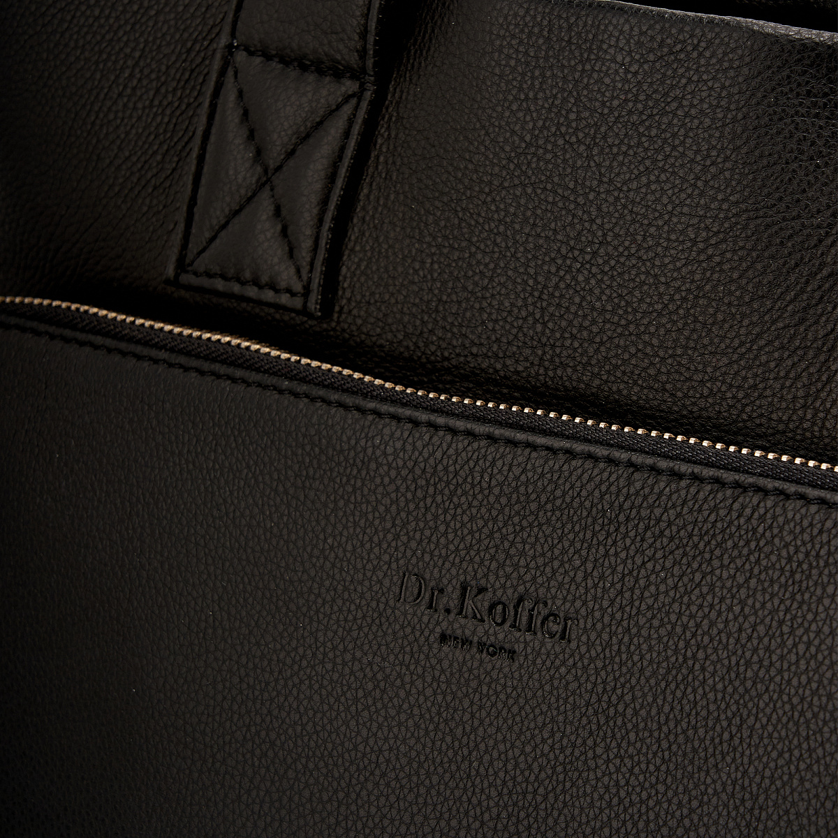 Деловая сумка Dr.Koffer из натуральной кожи черная