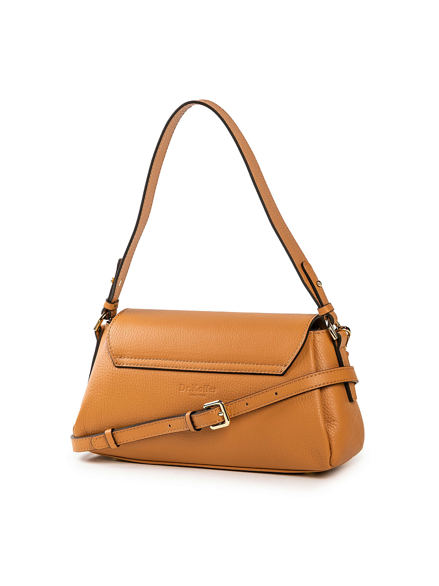 Женская сумка Dr. Koffer из натуральной кожи коричневая