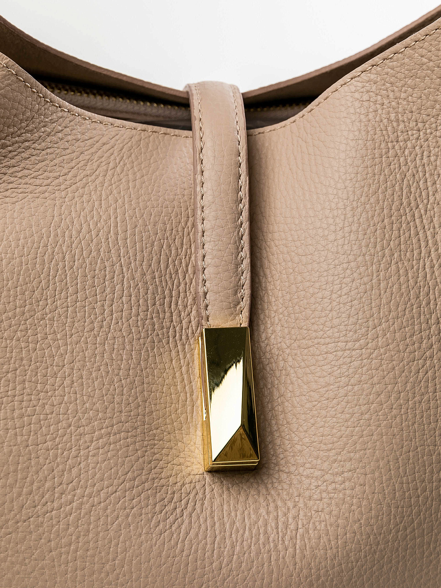 Женская сумка Dr.Koffer из натуральной кожи бежевая