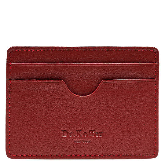 Кредитница Dr.Koffer из натуральной кожи красная