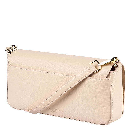 Женская сумка  Dr. Koffer из натуральной кожи бежевая