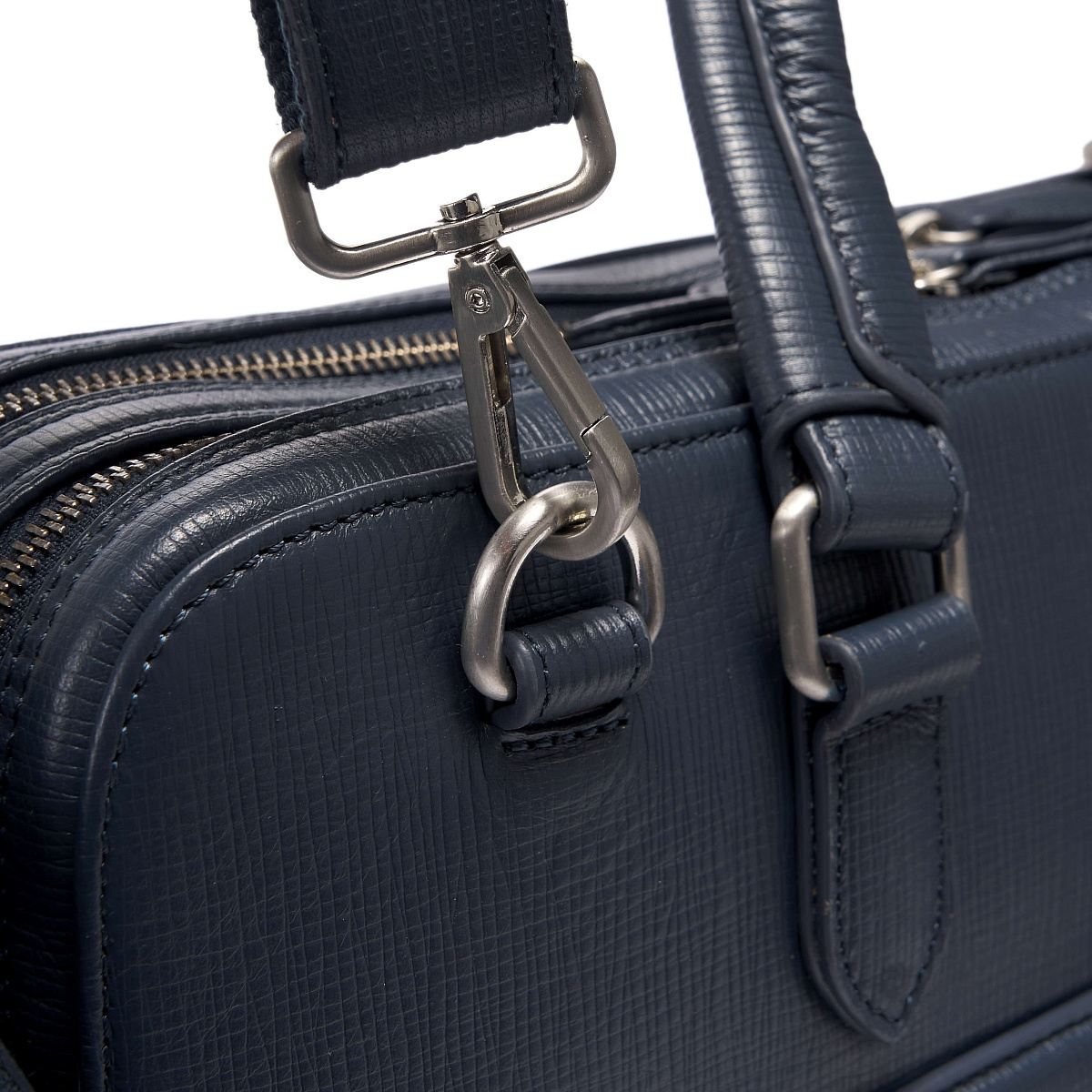 Деловая сумка Dr.Koffer из натуральной кожи синяя