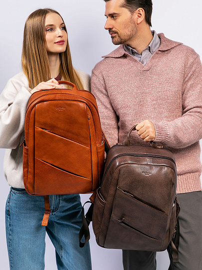 Рюкзак Dr. Koffer из натуральной кожи коричневый
