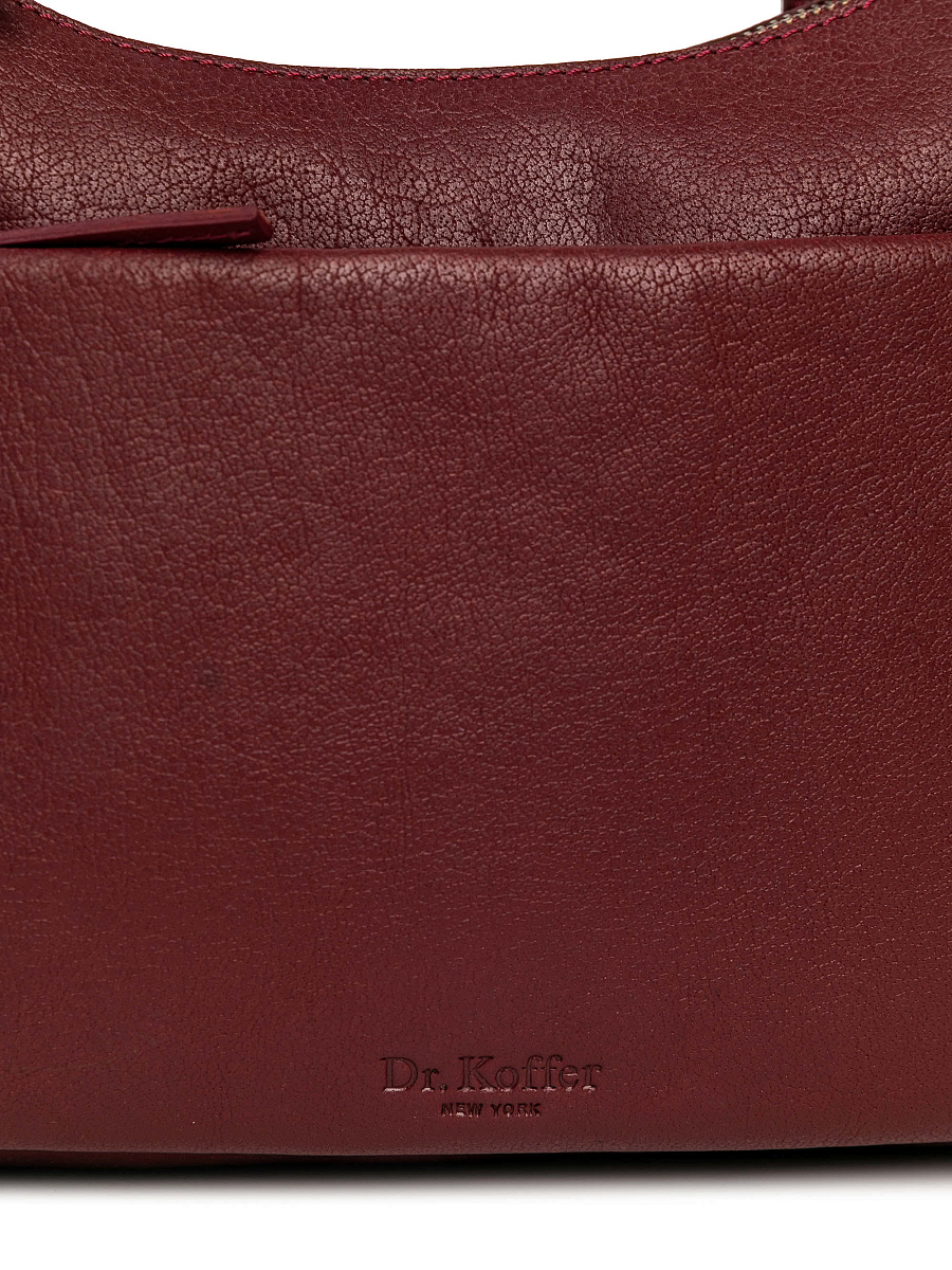Женская сумка Dr.Koffer из натуральной кожи бордовая