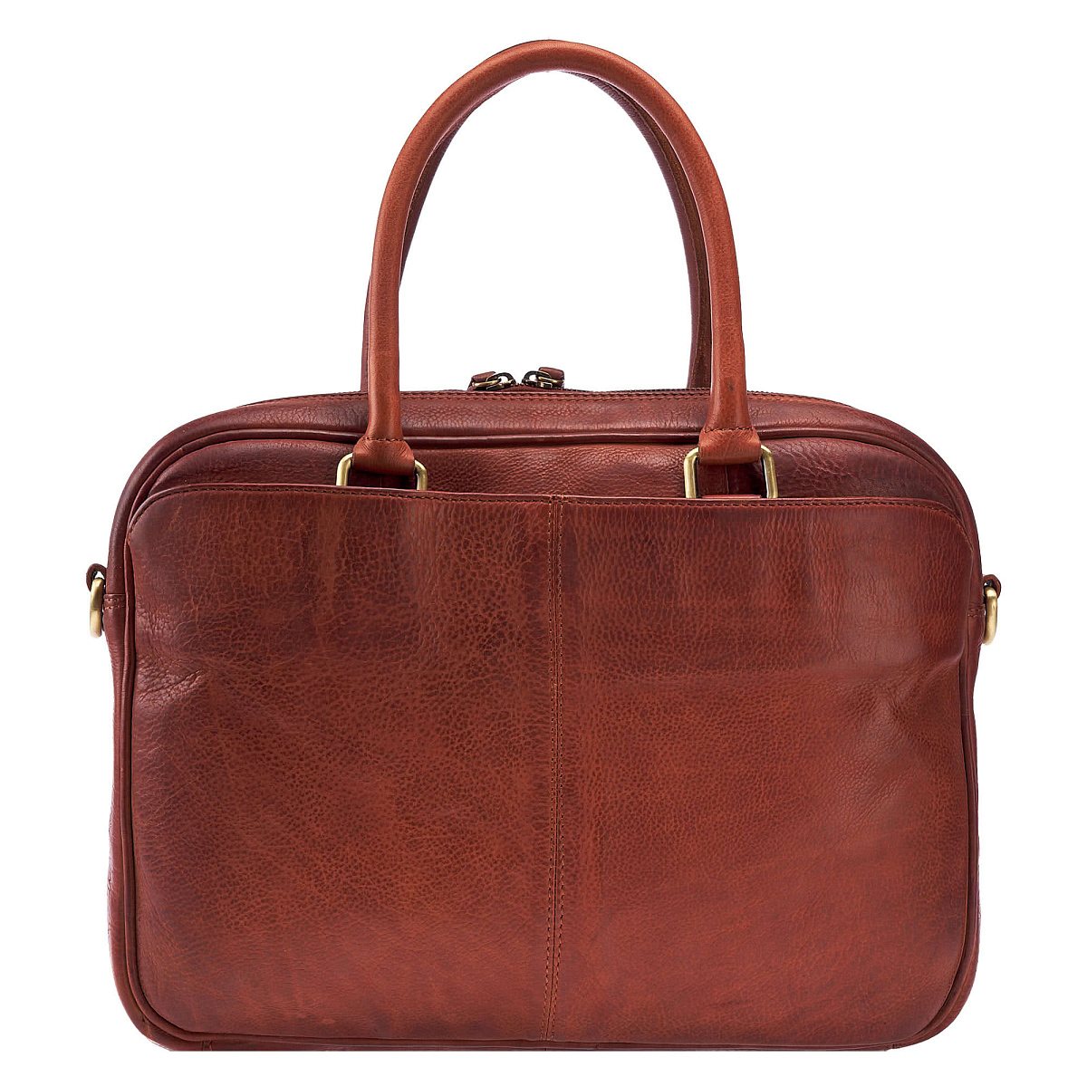 Деловая сумка Dr.Koffer из натуральной кожи коричневая