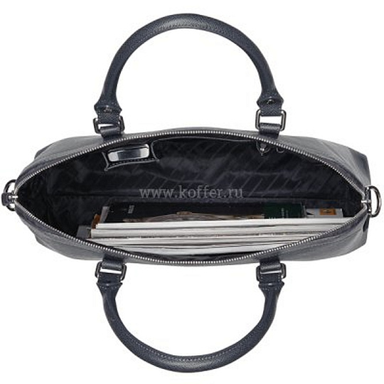 Женская черного цвета сумка из влагоустойчивой кожи, с двумя ручками  Dr.Koffer B402493-141-77