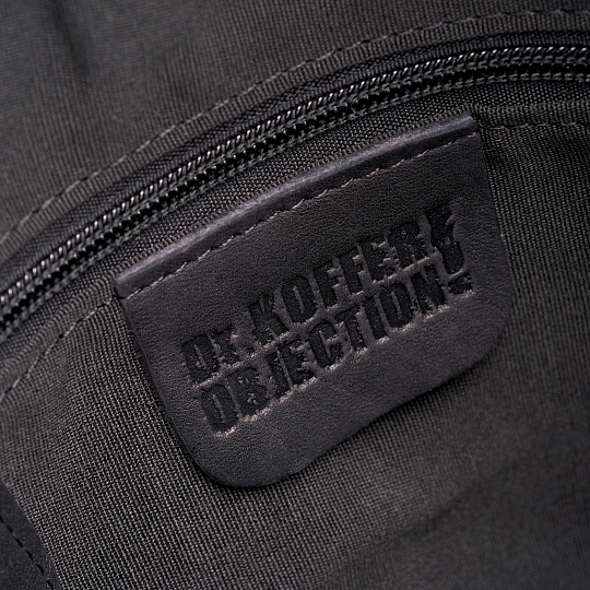 Сумка через плечо Dr.Koffer из натуральной кожи черная