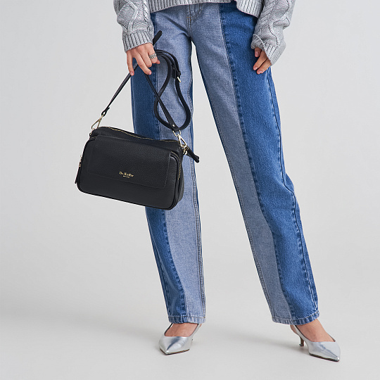 Женская сумка  Dr. Koffer из натуральной кожи черная