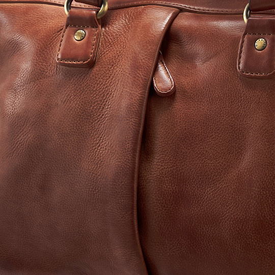 Деловая сумка Dr.Koffer из натуральной кожи коричневая