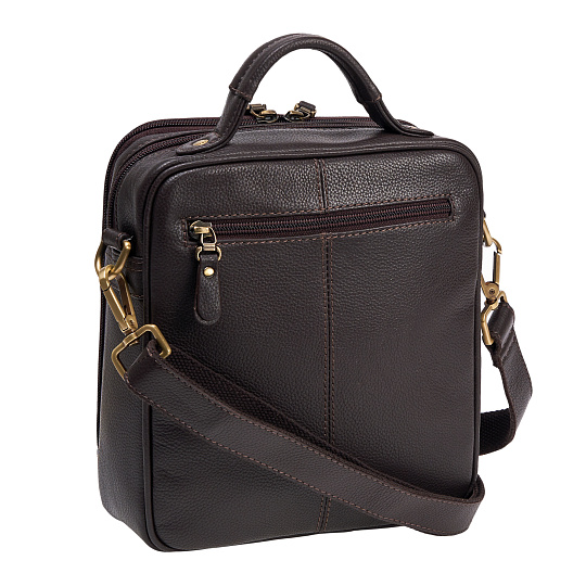 Сумка через плечо Dr.Koffer из натуральной кожи коричневая