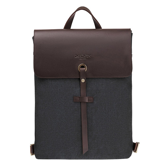 Рюкзак Dr.Koffer из натуральной кожи черный
