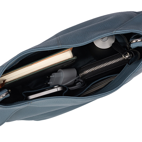 Женская сумка Dr.Koffer из натуральной кожи голубая