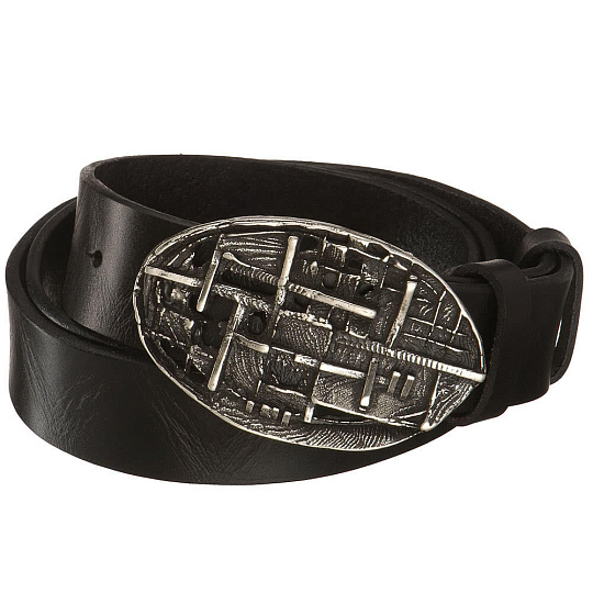 Ремень Dr. Koffer из натуральной кожи черный