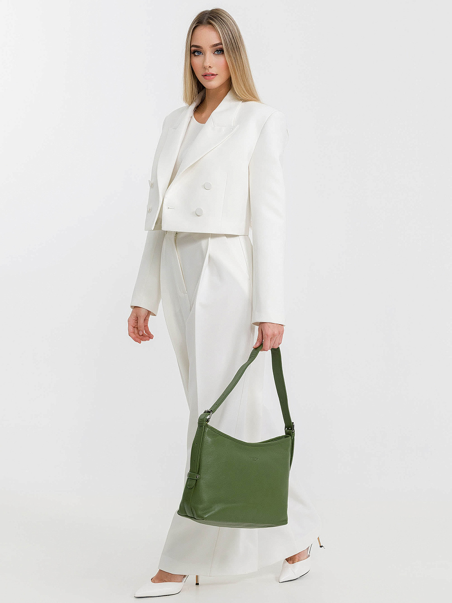 Женская сумка Dr.Koffer из натуральной кожи зеленая