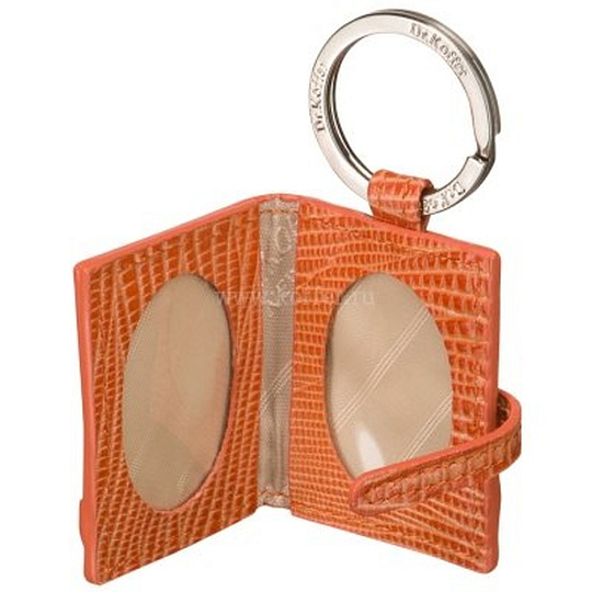 Брелок Dr. Koffer из натуральной кожи оранжевый