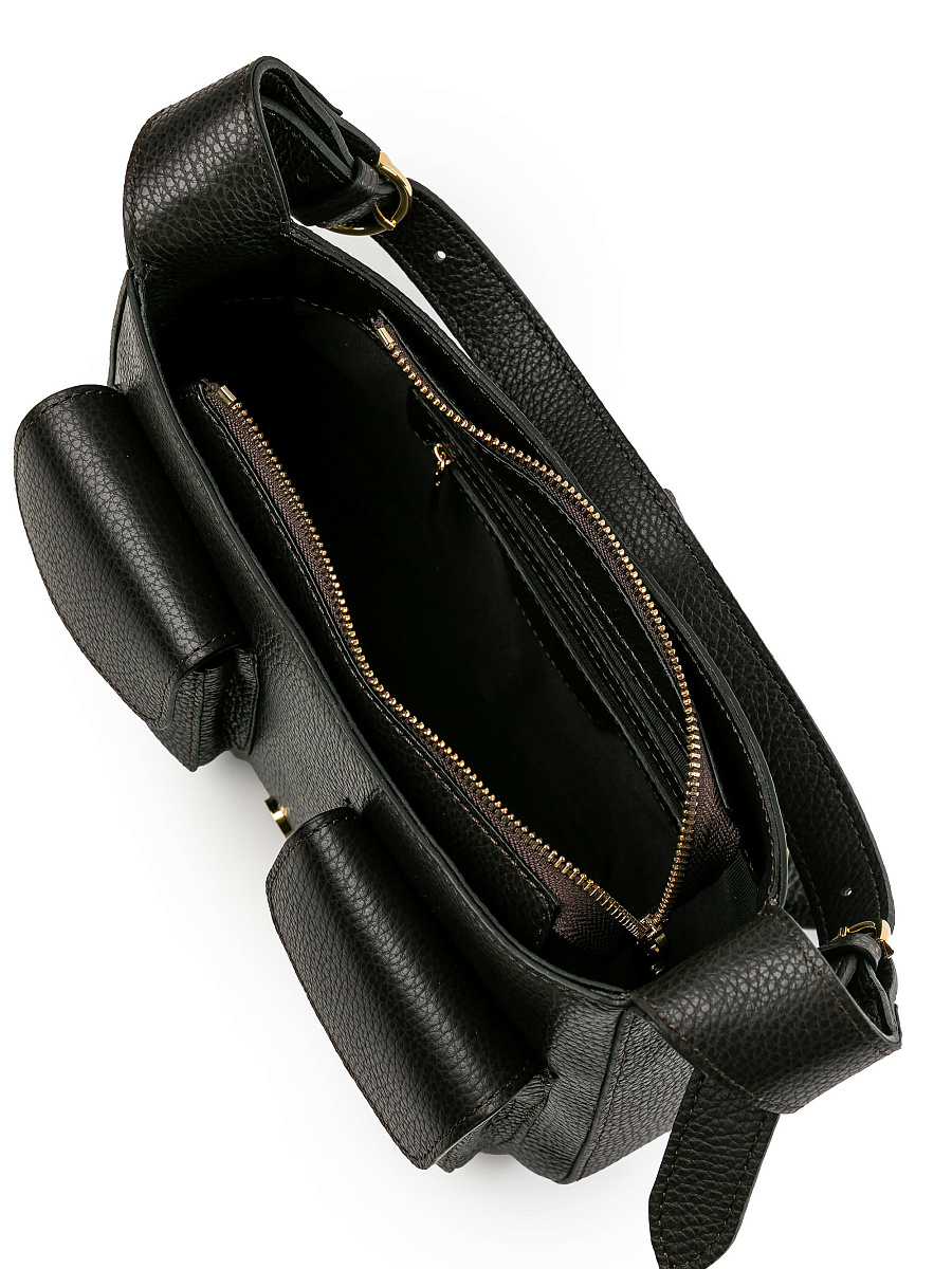 Женская сумка Dr.Koffer из натуральной кожи темно-коричневая