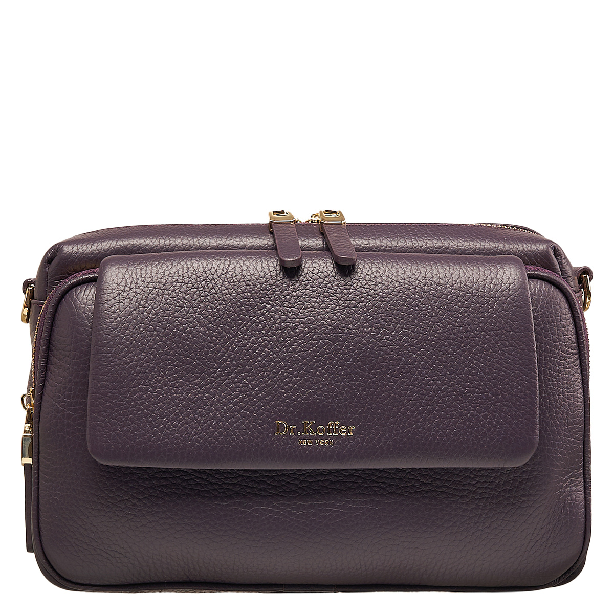 Женская сумка  Dr. Koffer из натуральной кожи фиолетовая
