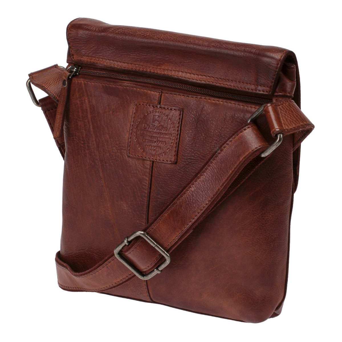 Сумка через плечо Dr.Koffer из натуральной кожи коричневая