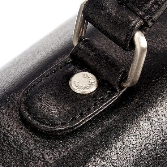 Портфель Dr.Koffer из натуральной кожи черный