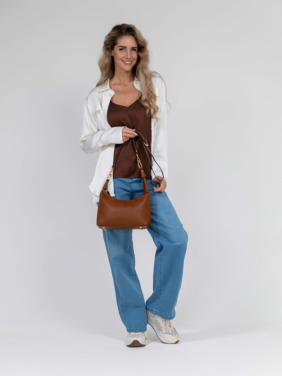 Женская сумка Dr.Koffer из натуральной кожи коричневая