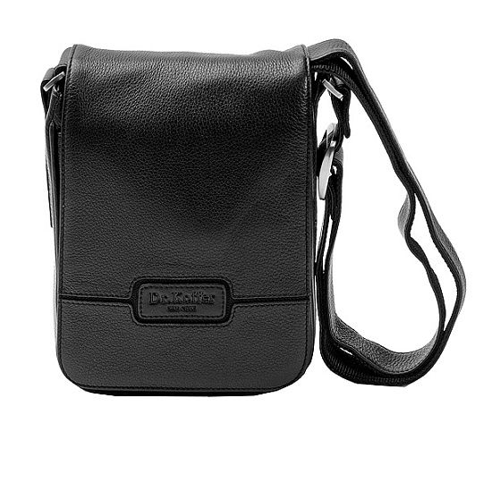 Сумка через плечо Dr.Koffer из натуральной кожи черная